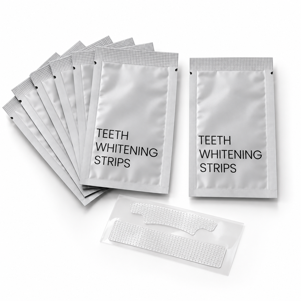 SWISH! Teeth Whitening Strips – Beutel und Strip für oben und unten
