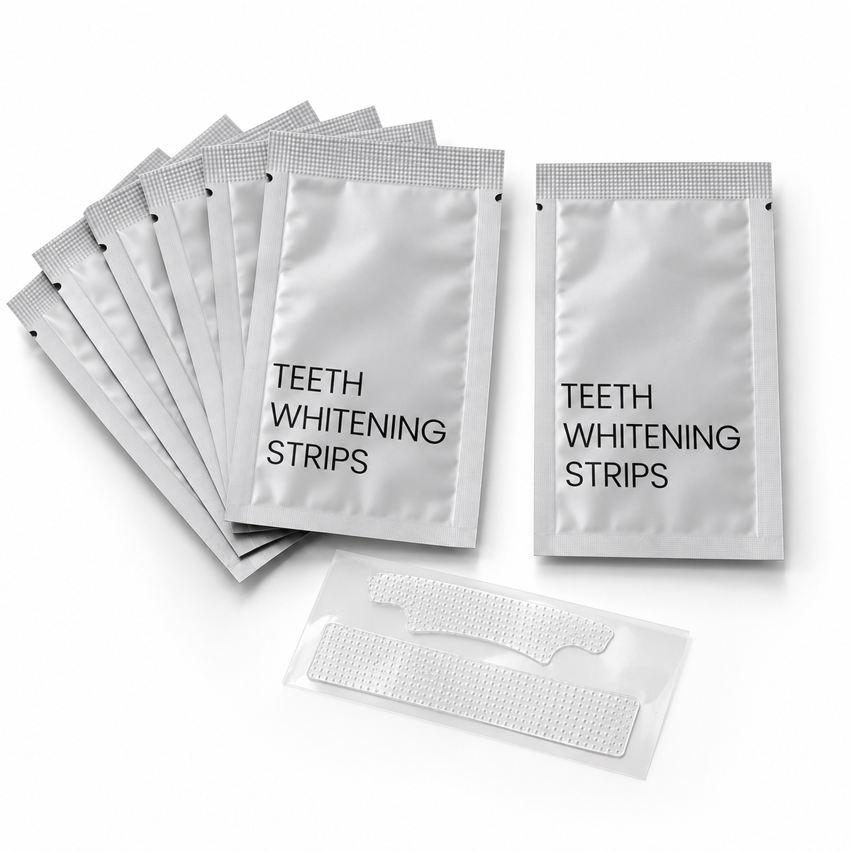 SWISH! Teeth Whitening Strips – Beutel und Strip für oben und unten
